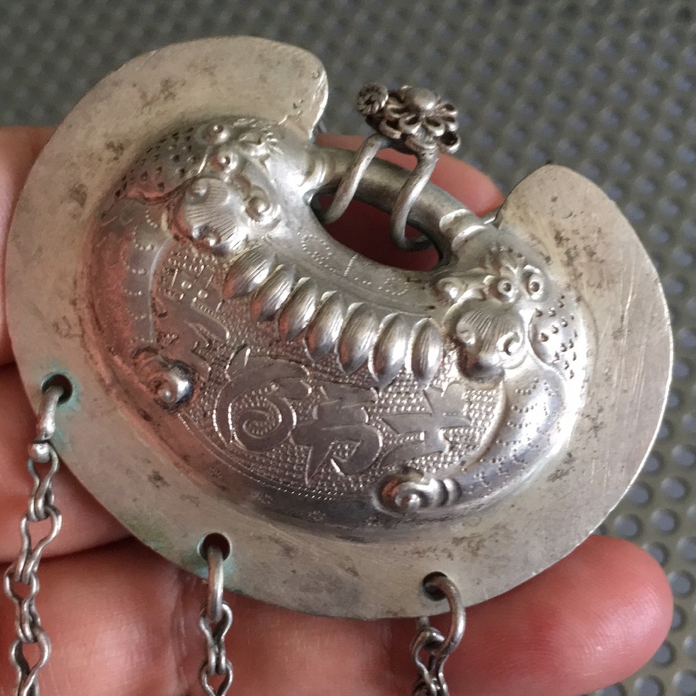 🖤1900-30s💕Chinese antique necklace - Picture 6 of 16